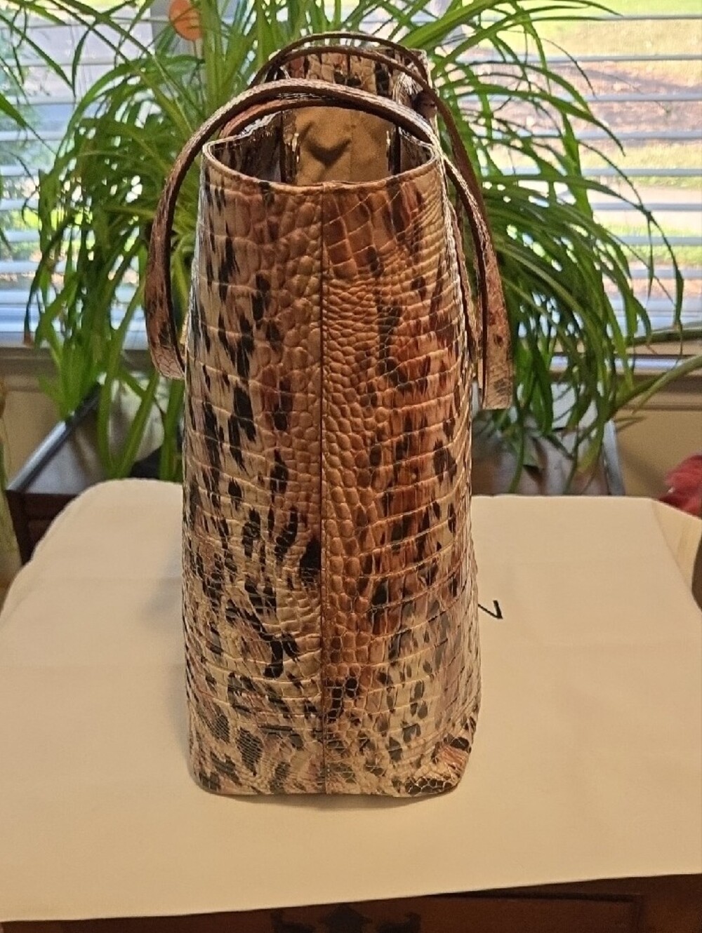 Brahmin Brooke Tote In PROWL Melboune Leather With Attachable Pouch EUC - Picture 3 of 16